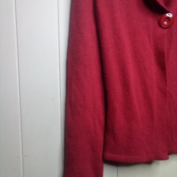 Tweeds Sweater Cardigan S Long Sleeve Red - Picture 8 of 12